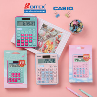 [Có màu đen] Máy Tính Casio MX-12B (Phiên Bản Pastel) - Màu Ngọt Ngào, Phím Nảy Êm Cho Chủ Shop, Thu Ngân