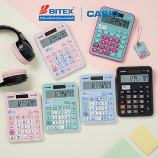 [Có màu đen] Máy Tính Casio MX-12B (Phiên Bản Pastel) - Màu Ngọt Ngào, Phím Nảy Êm Cho Chủ Shop, Thu Ngân
