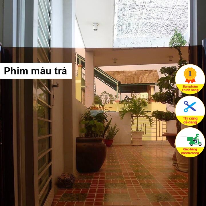 [Có hỏa tốc] Phim Dán Kính Màu Trà – Cách Nhiệt, Chống Nắng, Dán Dễ Tại Nhà khổ 1m52