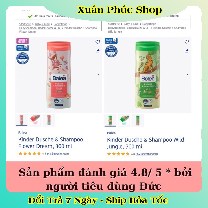 [auth] Sữa tắm gội Balea cho bé trai và bé gái 300ml- Nội địa Đức Đủ Bill [Hot]