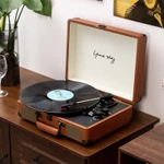 Middix Máy quay đĩa than Vali đựng máy hát Loa Bluetooth di động máy nghe nhạc máy hát đĩa Aux-in đầu ra RCA quà t — ảnh 1