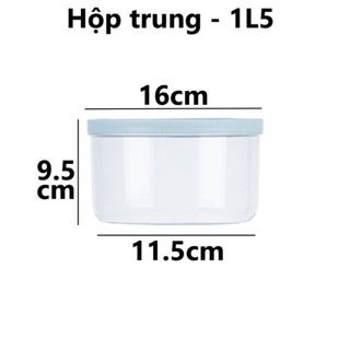 Hộp tròn trong HOKORI nhựa VIỆT NHẬT cao cấp 1000ml 1500ml 2500ml - MS: 6528