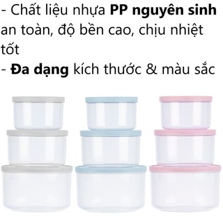 Hộp tròn trong HOKORI nhựa VIỆT NHẬT cao cấp 1000ml 1500ml 2500ml - MS: 6528