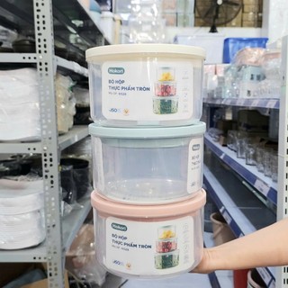 Hộp tròn trong HOKORI nhựa VIỆT NHẬT cao cấp 1000ml 1500ml 2500ml - MS: 6528