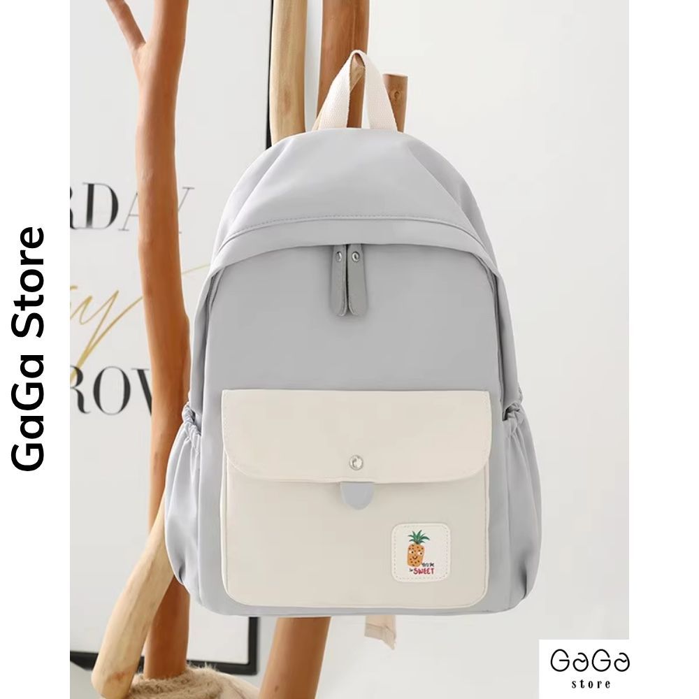 Balo đi học nữ chống nước basic phối màu dễ thương cho học sinh các cấp style Ulzzang B805 gagastore