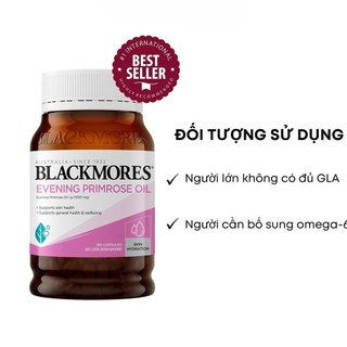 [🔥MUA LÀ CÓ QUÀ] Viên Uống Tinh Dầu Hoa Anh Thảo Blackmores Evening Primrose Oil Hỗ Trợ Nội Tiết Tố, Đẹp Da - 190 Viên