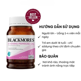 [🔥MUA LÀ CÓ QUÀ] Viên Uống Tinh Dầu Hoa Anh Thảo Blackmores Evening Primrose Oil Hỗ Trợ Nội Tiết Tố, Đẹp Da - 190 Viên