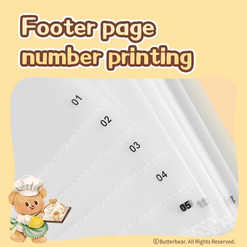 File Lá File Đựng Tài Liệu Học Sinh Butterbear Deli 30 Tệp Đựng Tài Liệu Hình Gấu Dễ Thương Tiện Dụng