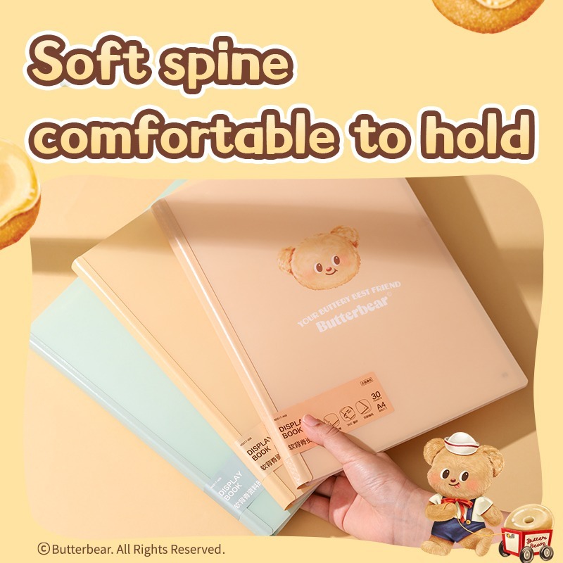 File Lá File Đựng Tài Liệu Học Sinh Butterbear Deli 30 Tệp Đựng Tài Liệu Hình Gấu Dễ Thương Tiện Dụng