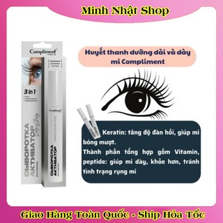 Tinh chất Dưỡng mi, lông mày Compliment 3in1 giúp mi dài, khỏe, giảm gãy rụng 12ml của Nga