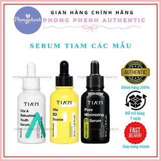 [APP MÃ GIẢM 175k] Serum TIAM Dưỡng Trắng, Phục Hồi Cho Da Dầu Mụn, Nhạy Cảm Tia'm Vita B3 Source 40ml