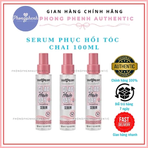 SERUM PHỤC HỒI TÓC SOAP & GLORY GLAD HAIR DAY SMOOTHING SERUM CHAI 100ML - PHỒNG PHỀNH