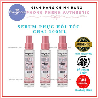 SERUM PHỤC HỒI TÓC SOAP & GLORY GLAD HAIR DAY SMOOTHING SERUM CHAI 100ML - PHỒNG PHỀNH