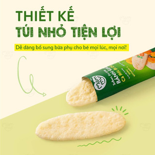 Bánh ăn dặm gạo dẹt rau củ Mămmy giúp bé tập nhai bổ sung dinh dưỡng, hỗ trợ tiêu hóa cho bé 7 tháng