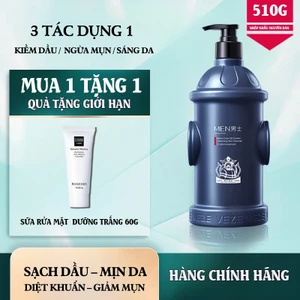 Sữa Rửa Mặt Nam sạch mụn Axit Salicylic 510g kiểm soát dầu Làm Sạch Sâu trắng da Da Dầu Mụn