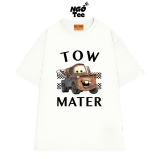 Áo Thun NGỐ TEE Hoạt Hình Vương Quốc Xe Hơi Nhân Vật Xe Tow Mater Vải Cotton 75 Thoáng Mát Form Rộng