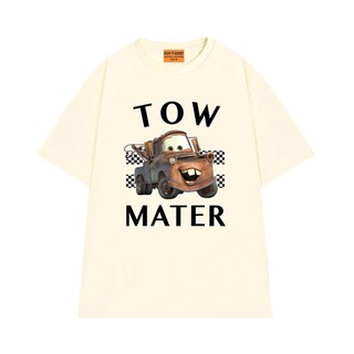Áo Thun NGỐ TEE Hoạt Hình Vương Quốc Xe Hơi Nhân Vật Xe Tow Mater Vải Cotton 75 Thoáng Mát Form Rộng