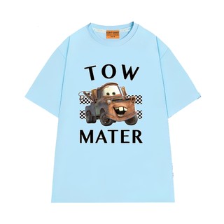Áo Thun NGỐ TEE Hoạt Hình Vương Quốc Xe Hơi Nhân Vật Xe Tow Mater Vải Cotton 75 Thoáng Mát Form Rộng