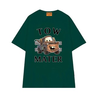 Áo Thun NGỐ TEE Hoạt Hình Vương Quốc Xe Hơi Nhân Vật Xe Tow Mater Vải Cotton 75 Thoáng Mát Form Rộng