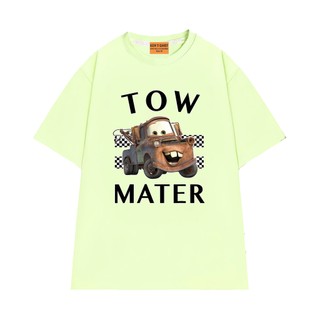 Áo Thun NGỐ TEE Hoạt Hình Vương Quốc Xe Hơi Nhân Vật Xe Tow Mater Vải Cotton 75 Thoáng Mát Form Rộng