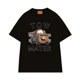 Áo Thun NGỐ TEE Hoạt Hình Vương Quốc Xe Hơi Nhân Vật Xe Tow Mater Vải Cotton 75 Thoáng Mát Form Rộng