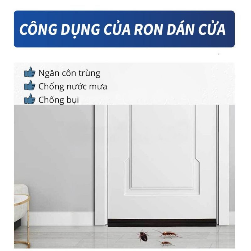 Thanh Dán Chân Cửa Ron Chặn Khe Cửa 100CM Miếng Chặn Cửa Chống Côn Trùng Tiếng Ồn Giữ Nhiệt