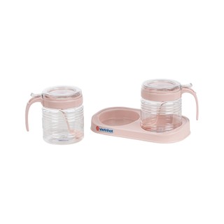 Lọ đựng gia vị cao cấp Hokori Việt Nhật bộ 2 3 có quai cầm và nắp đậy tặng kèm khay - MS: 2931/ 2932