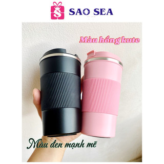 Thanh lý cốc cafe giữ nhiệt 500 ml màu hồng, đen. Themos coffee bottle pink, black, 500ml