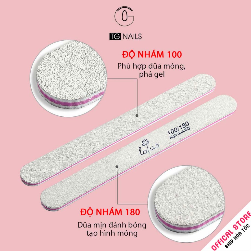 Combo 3 Dũa nail nhám trắng loại xịn nhiều kiểu dáng lựa chọn