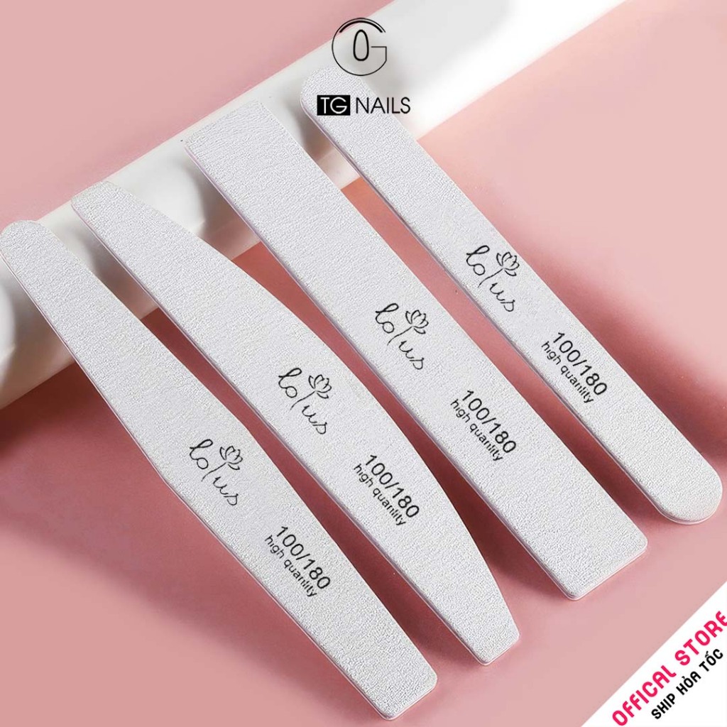 Combo 3 Dũa nail nhám trắng loại xịn nhiều kiểu dáng lựa chọn