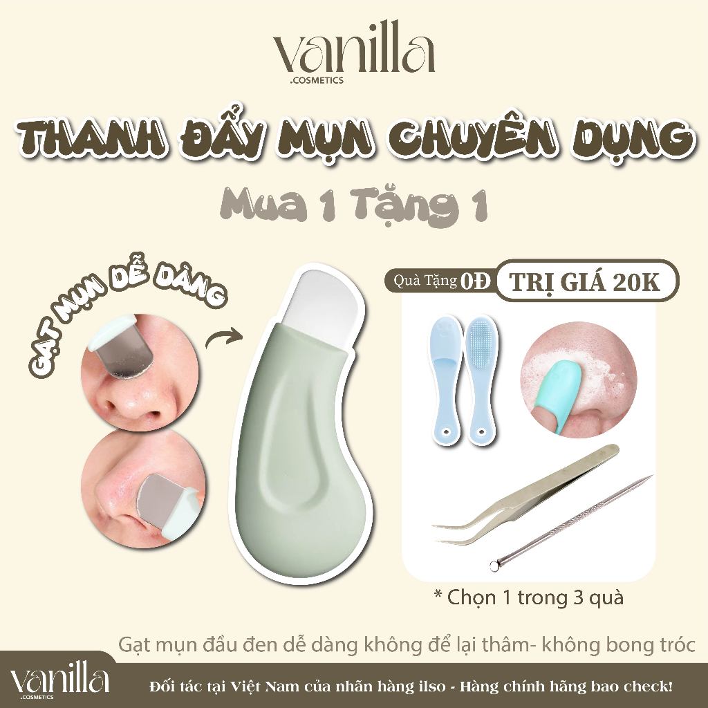 (Mua 1 Tặng 1) Thanh đẩy mụn cám mụn đầu đen chuyên dụng VANILLA COSMETICS