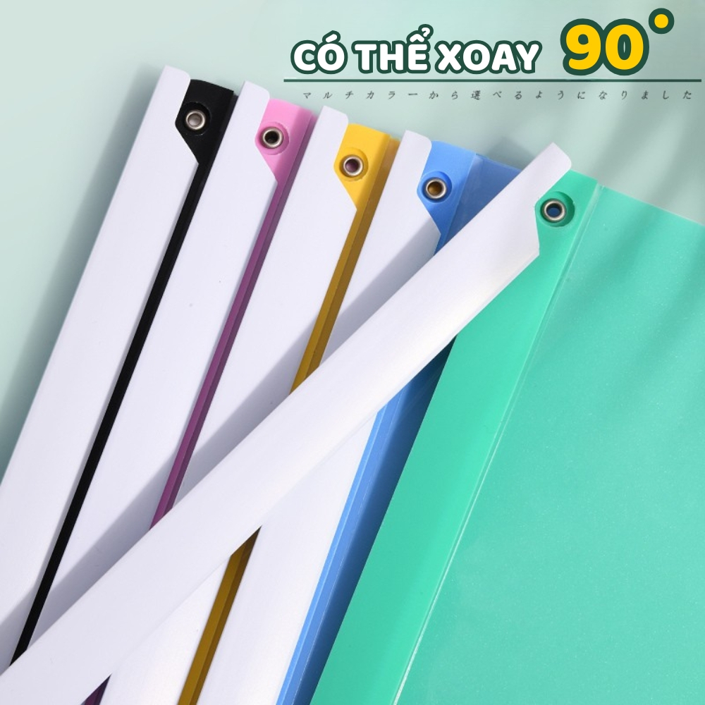 Bìa Kẹp Hồ Sơ Xoay Chiều A4 - Kẹp Tài Liệu Nhiều Màu Sắc, Dụng Cụ Tổ Chức Sắp Xếp Tài Liệu Hiệu Quả