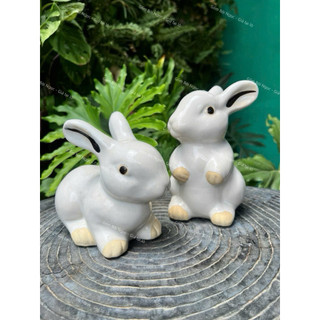 Thỏ Đứng/Ngồi Nhiều Màu - Trang Trí Tiểu Cảnh - Sân Vườn - Nhà Cửa - Gốm Bình Dương