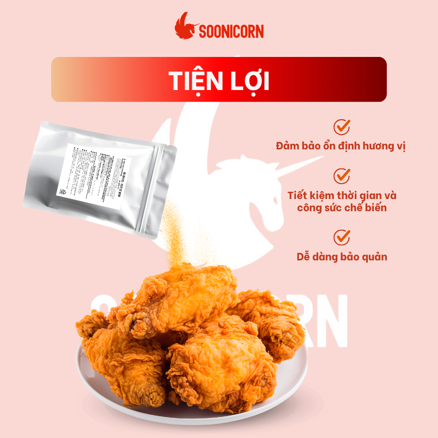 Combo 2 Gói Bột Phô Mai 1kg – Lắc Khoai Tây, Gà Rán, Snack, Sốt Phô Mai Giá Dùng Thử – Soonicorn