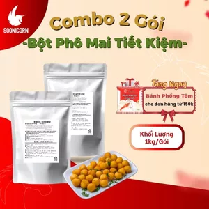 Combo 2 Gói Bột Phô Mai 1kg – Lắc Khoai Tây, Gà Rán, Snack, Sốt Phô Mai Giá Dùng Thử – Soonicorn