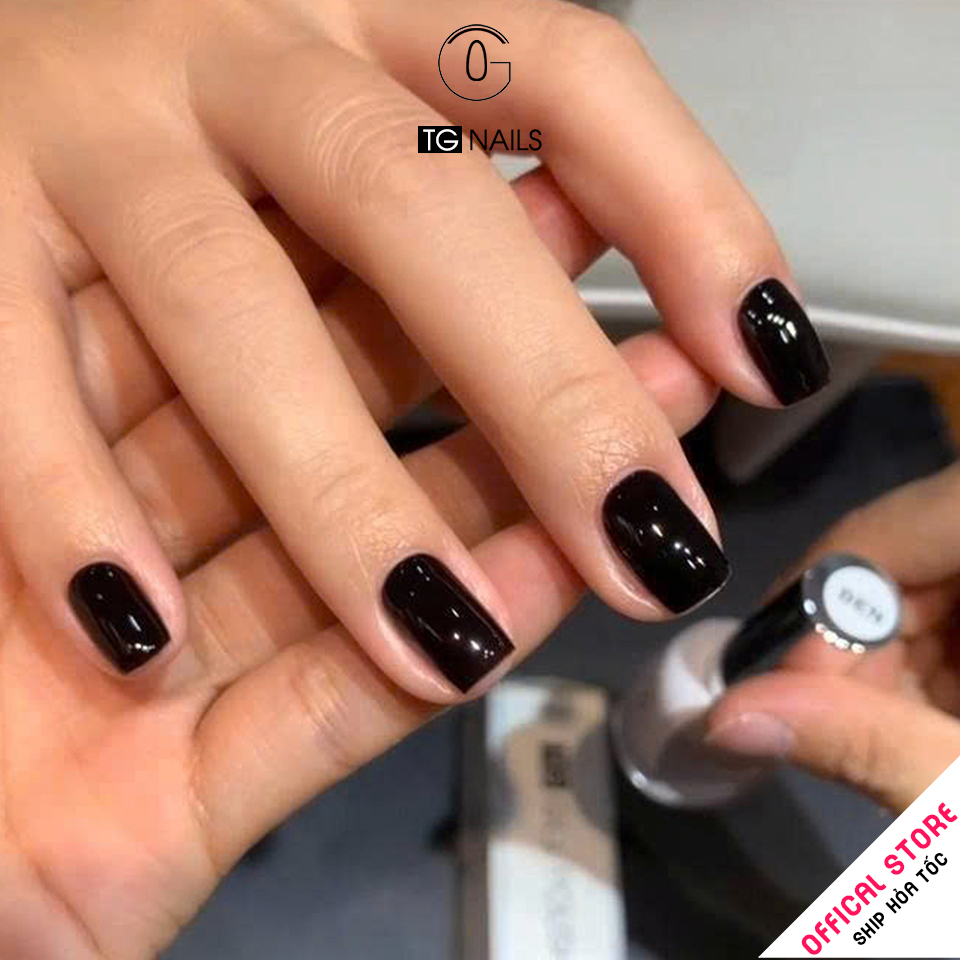 Sơn gel màu đen tuyền hãng TG cọ tròn lọ 10g