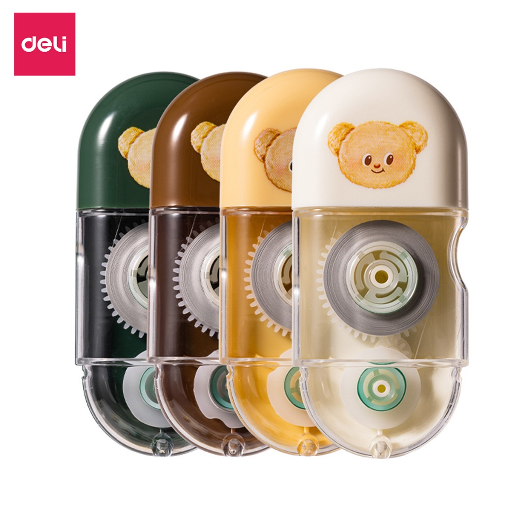 Bút Xóa Băng 6M ButterBear x Deli Xinh Xắn Vỏ Trong Xóa Sạch Phủ Kín Khô Nhanh Viết Đè Lên Ngay Xóa Bút Bi Bút Gel
