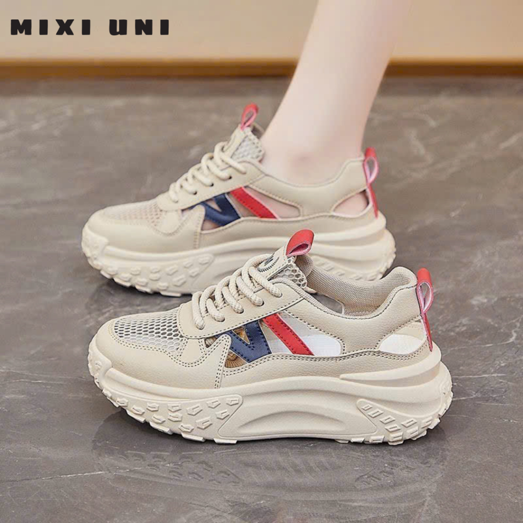 MIXI UNI - Giày Sneaker nữ V.I đế cao ( quảng châu loại 1), da mềm chuẩn form hack dáng hàn quốc mẫu mới !