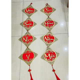 CẶP CHỮ GỖ DECOR TREO TẾT SIZE ĐẠI