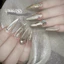 NAIL BOX MẮT MÈO NUDE TRÁNG GƯƠNG ĐÍNH ĐÁ.