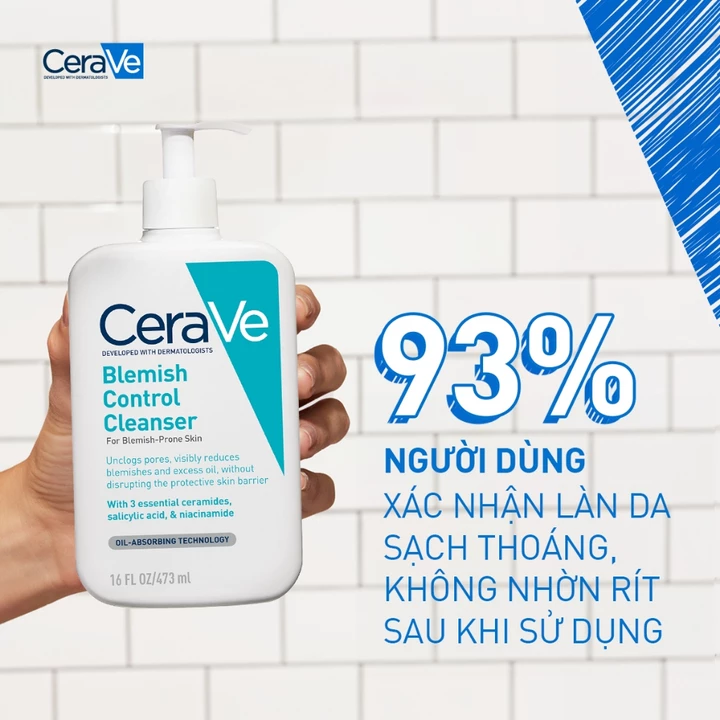 CeraVe Acne Facial Cleanser Blemish Control – 473 ml – 3