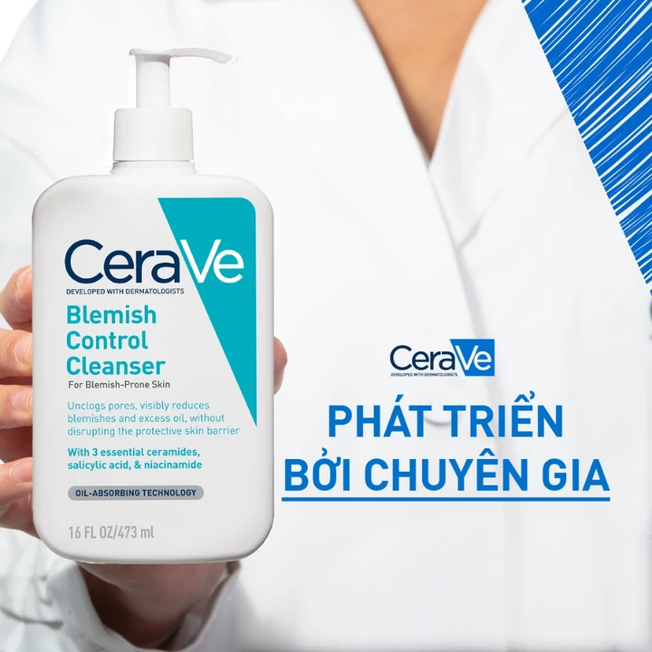 CeraVe Acne Facial Cleanser Blemish Control – 473 ml – 6
