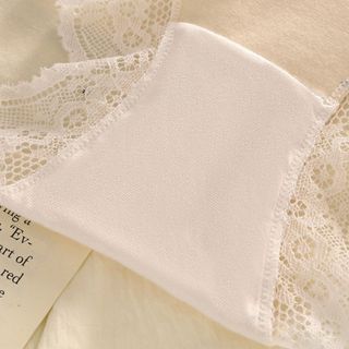 Quần lót nữ cotton cao cấp dày dặn thấm hút mồ hôi viền ren đính nơ xinh xắn gợi cảm DEVARI L5410