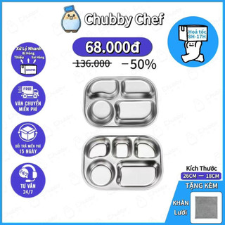 Khay inox 304 đựng cơm chia ngăn giữ nhiệt cho bé loại tốt 4/5 ngăn sâu lòng chất liệu an toàn cho sức khỏe