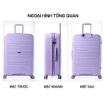 Vali Kéo MIAvn Larita MIYO - Size 20/24, Nhựa PP Bền Bỉ, Hạn Chế Bể Vỡ, Khoá Số Bảo Mật, Bảo Hành Trọn Đời — ảnh 6