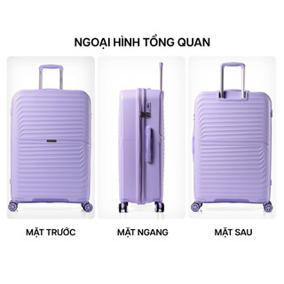 Combo 2 Vali Kéo MIAvn Larita MIYO - Size 20/24, Nhựa PP Bền Bỉ, Hạn Chế Bể Vỡ, Khoá Số An Toàn