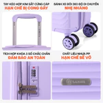 Vali Kéo MIAvn Larita MIYO - Size 20/24, Nhựa PP Bền Bỉ, Hạn Chế Bể Vỡ, Khoá Số Bảo Mật, Bảo Hành Trọn Đời — ảnh 4