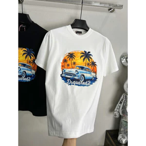 Áo Thun DSQ Cây Dừa Chất Vải Cotton Dày Dặn Full Tag Mac