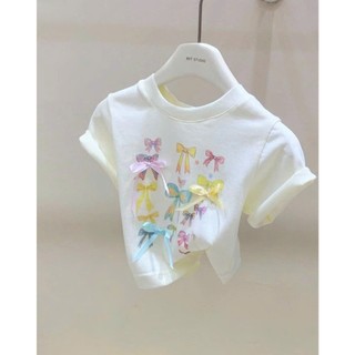 [B&G] Sét bộ quần dài ống suông vàng kèm áo thun cotton trắng cho bé gái từ 12-45kg(2-12 tuổi)
