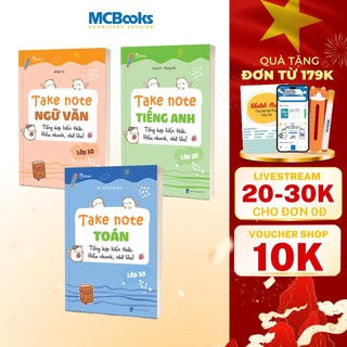 Sách - Tham khảo lớp 10 - Combo Takenote Toán, Văn, Anh